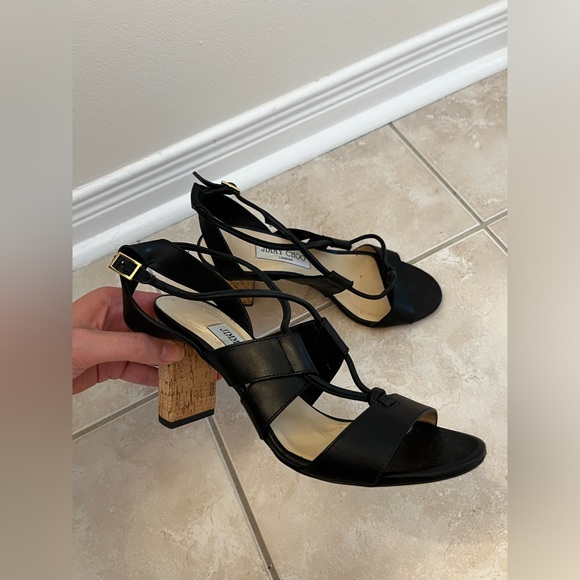 Jimmy Choo Margo Sandal Heels (black) - Picture 3 of 8